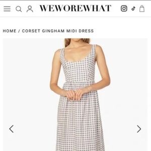 Weworewhat Gingham Corset Dress